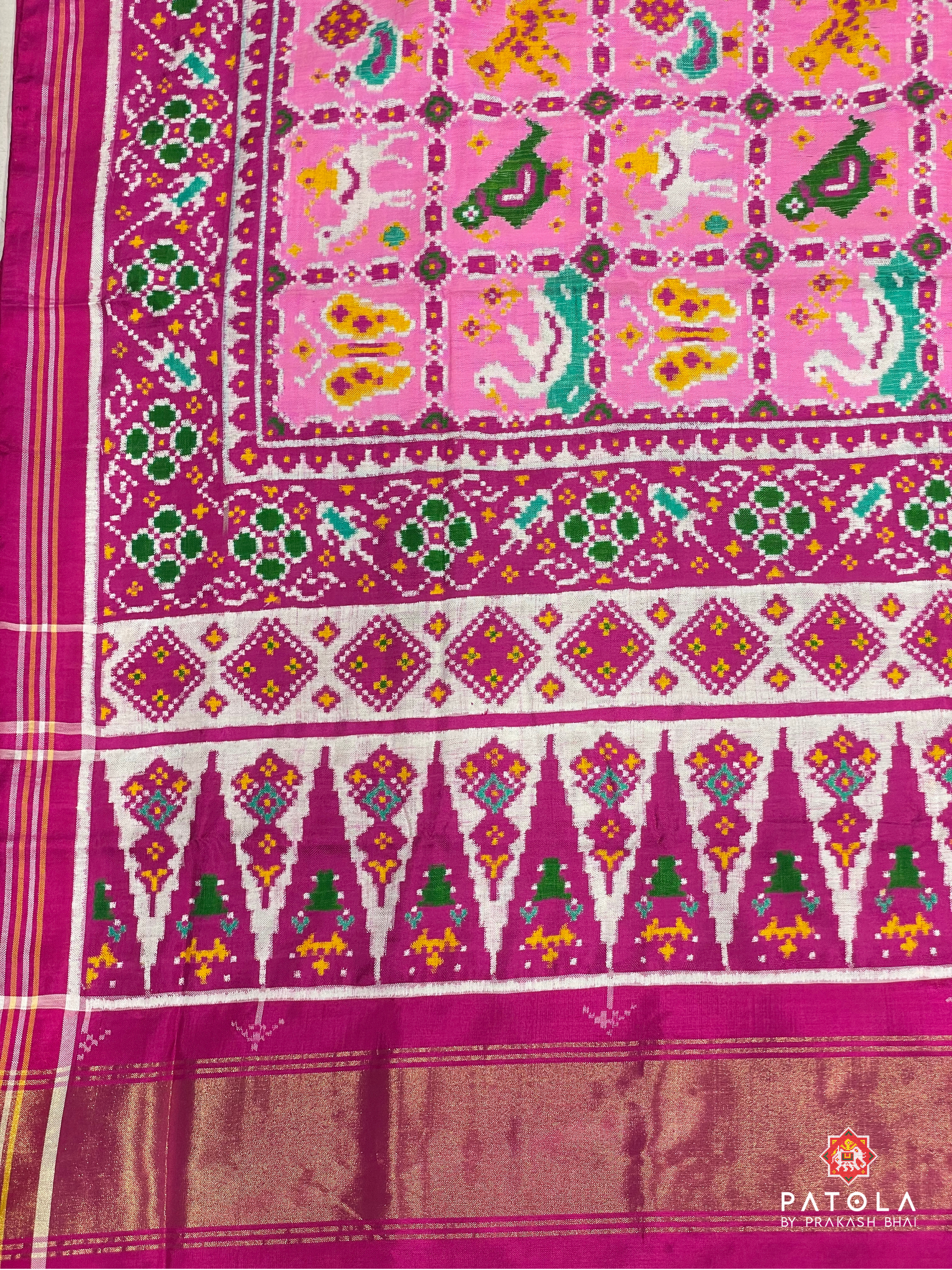 8 Figures Designer Pure Double Ikat Patola Saree